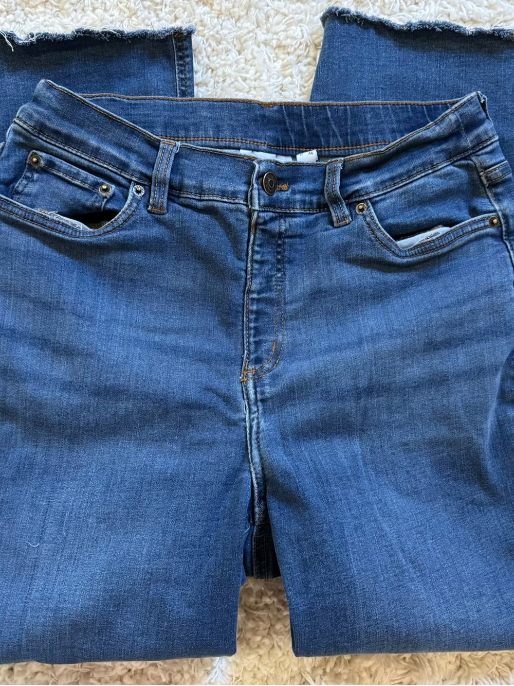 Wide Leg Women's Jeans in Dark Blue